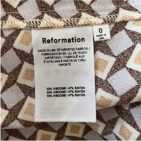 NEW Reformation Hilda Dress Plaza 0 - Picture 11 of 17